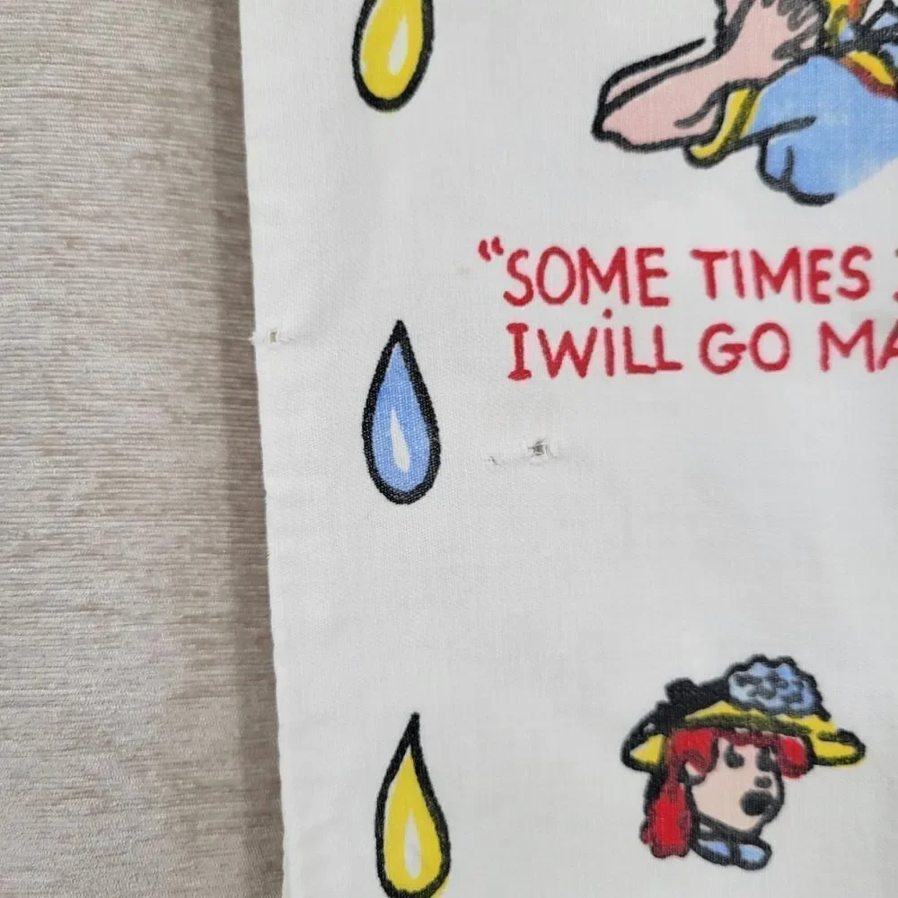 Mom's and Pop's Vintage Crying Towel with Colorful Cartoon Designs